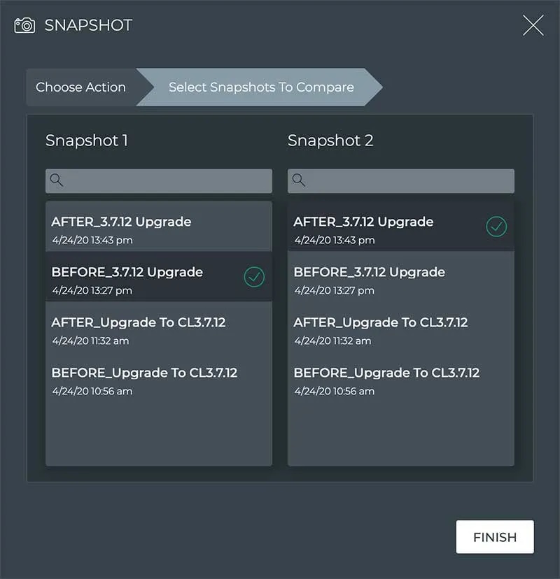 NetQ GUI screenshot snapshot